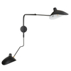 Podwójny kinkiet ścienny z regulacją CRANE W8702-S czarny