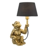 Stołowa lampka z abażurem Zira ZIR4235 małpka metalowa złota