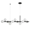 Lampa wisząca MINI MOON ST-8118P-11 black Step mleczne kule żelazo szkło czarna