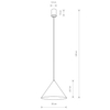 Lampa wisząca do salonu Zenith 8002 Nowodvorski metalowa mosiądz biała