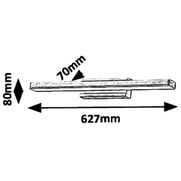 Łazienkowa LAMPA kinkiet JOHN 6130 Rabalux metalowa OPRAWA ścienna belka LED 18W 4000K IP44 brązowa biała