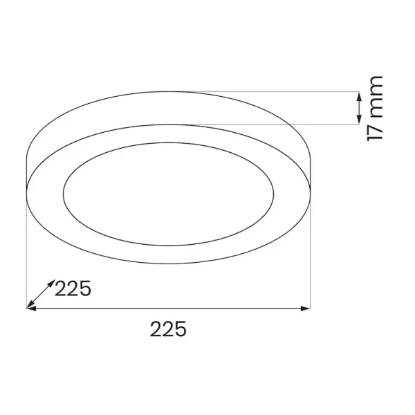 Salonowa sufitowa lampa Evora ML1790 LED 18W 3CCT okrągła czarny