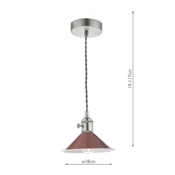 Retro lampa wisząca Hadano HAD0161-08 Dar Lighting  do pokoju chrom brązowa