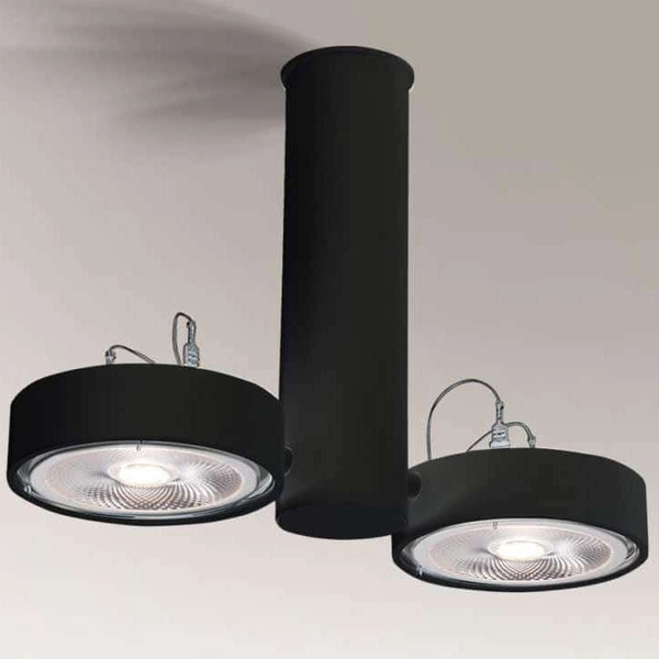 LAMPA sufitowa NATORI 7213 Shilo metalowa OPRAWA reflektorowa SPOT regulowany tuba czarna