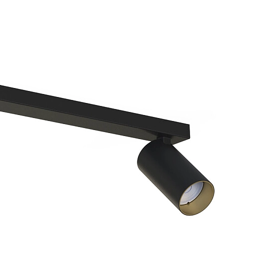 Natynkowa lampa 3-płomienna Mono 7767 plafon do garderoby czarny