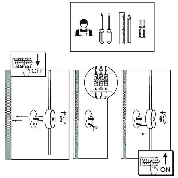 Kinkiet ścienny pleciony Mahaka 4033 Shilo salonowy bawełniany beżowy