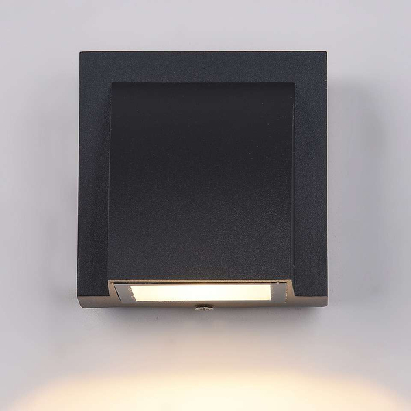 Zewnętrzna LAMPA ścienna EDGAR PL-436B Italux tarasowa OPRAWA elewacyjna LED 3W 3000K outdoor IP54 czarna
