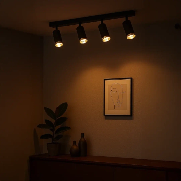 Nowoczesna lampa natynkowa Mica Spot ML2100 tubki czarny