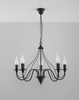 Żyrandol LAMPA wisząca SL.0218 metalowa OPRAWA świecznikowa ZWIS na łańcuchu maria teresa czarny
