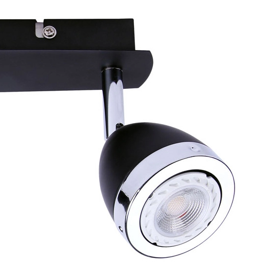 Downlight LAMPA sufitowa CALASA SPL-9372-2A BL Italux regulowana OPRAWA metalowe reflektorki czarne chrom
