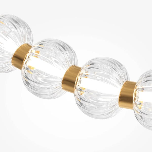 Przysufitowa lampa LED 36W 3000K przezroczysty złoty Amulet OUTLET