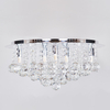 Okrągła lampa przysufitowa Bolla crystals do pokoju chrom