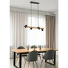 Lampa wisząca nad wsypę MARLEY 312490432 Trio loftowa drewniana czarny