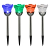 Solarna lampa wtykana ROSE 312198 RGB dekoracyjna srebrna