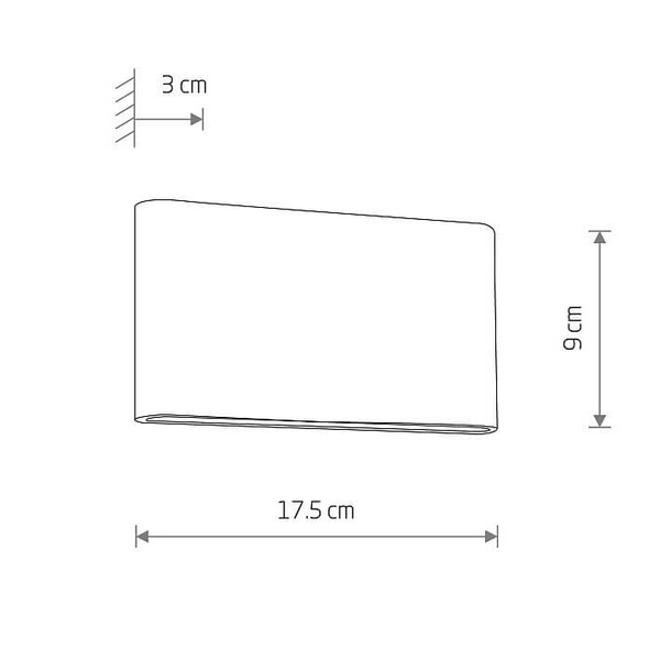 Kinkiet naścienny Semi 11364 Nowodvorski LED 10W 3000K IP54 podłużny czarny