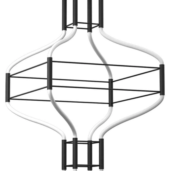 Futurystyczna lampa salonowa ALHA 9055 Shilo LED 72W 3000K czarna