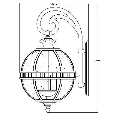 Rustykalna LAMPA elewacyjna Halleron KL-HALLERON-2M Elstead KICHLER ścienna OPRAWA industrialna outdoor IP44 czarna przezroczysta