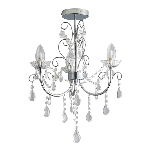 Żyrandol glamour kryształ Tabitha 61251 Endon łazienkowy IP44 chrom