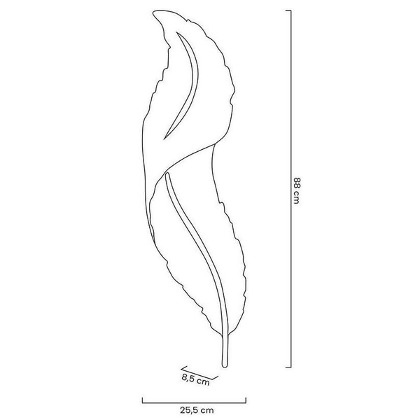 Ścienna lampa ledowa Ikar MSE010100387 Moosee 15W 3000K pióro białe złote