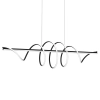 Designerska lampa wisząca TWIST BLACK ML8608 LED 90W 4000K czarna
