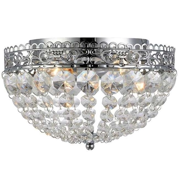 Pałacowa LAMPA sufitowa SAXHOLM 106062 Markslojd metalowa OPRAWA plafon glamour okrągły kryształki crystals chrom przezrocz