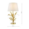 Designerska stołowa lampa Phaedra PHA4235 kłosy do salonu złote białe