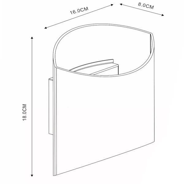 Ścienna lampa góra-dół Diletta 09240/01/30 Lucide tubka czarna złota