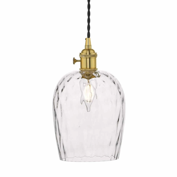 Potrójna lampa wisząca Hadano HAD3640-03 Dar Lighting mosiądz przezroczysta