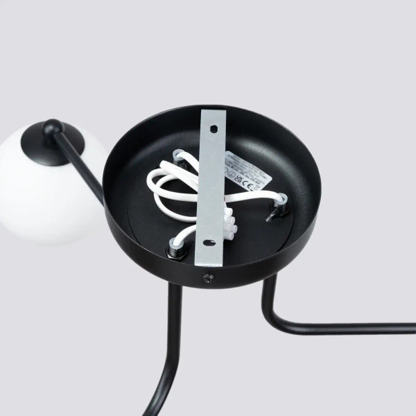 Kulista lampa sufitowa ASTRAL SL.1662 potrójna biała czarna