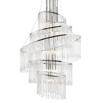 Wisząca lampa glamour Camille CAMILLE-24CH chrom przezroczysty