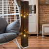 Prostokątna lampa podłogowa Clarke 15229S2 stojąca abażurowa czarna złota