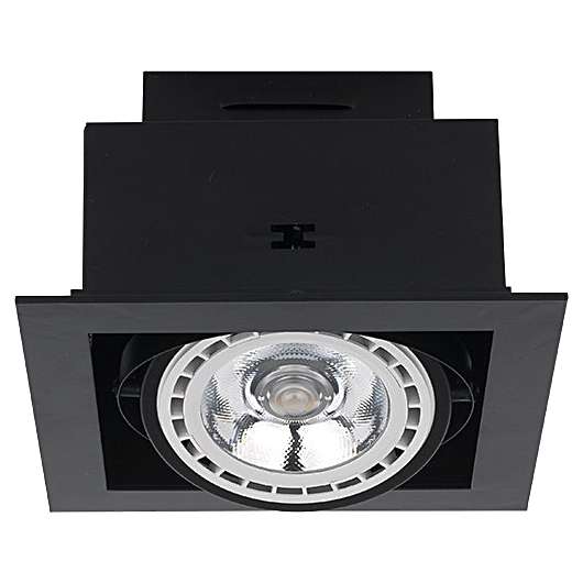 Wpuszczana LAMPA sufitowa DOWNLIGHT ES111 9571 Nowodvorski metalowa OPRAWA podtynkowa kwadratowa czarna