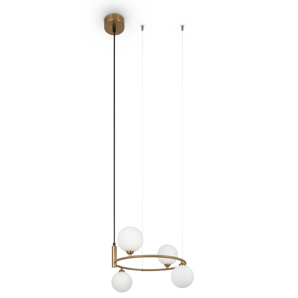 Wisząca lampa Ring MOD013PL-04BS1 pierścień balls mosiądz