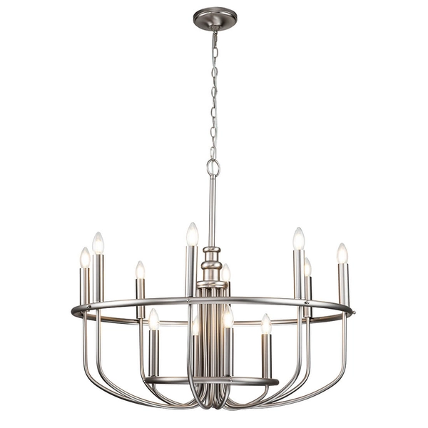 Żyrandol świecznikowy Capitol Hill KL-CAPITOL-HILL12-BN srebrny