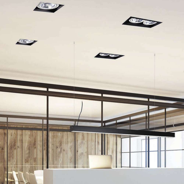 Wpust LAMPA sufitowa MOD PLUS 9404 Nowodvorski metalowa OPRAWA kwadratowa podtynkowa czarna