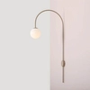 Lampa ścienna sypialniana Una 1116C17 kulisty metal szkło beżowy