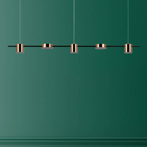 LAMPA wisząca REMDAL PND-16374-5-BK-4K Italux modernistyczna OPRAWA LED 30W 3000K metalowe sticks czarne