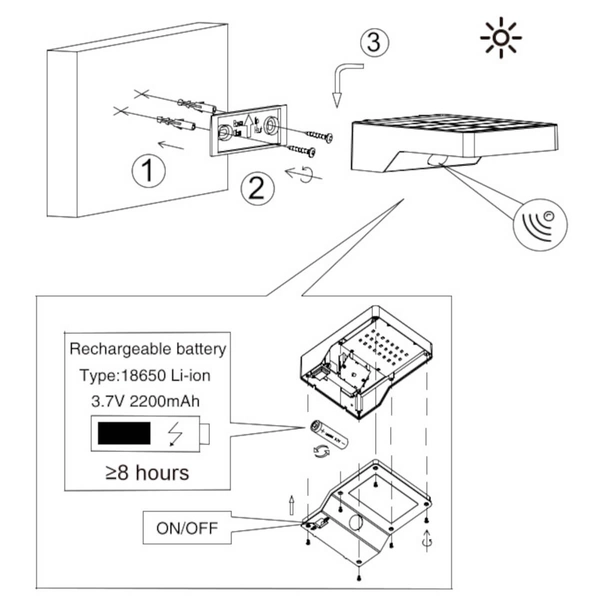 Kinkiet z czujnikiem ruchu Fomosa R22281142 LED 4,8W 3000K IP44 antracyt