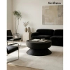 Drewniany stolik kawowy LAPIS MM001501100404 czarny do salonu 75cm
