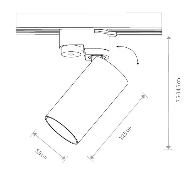 Lampa do 1-faz. szynoprzewodu Profile Mono 7582 czarny złoty