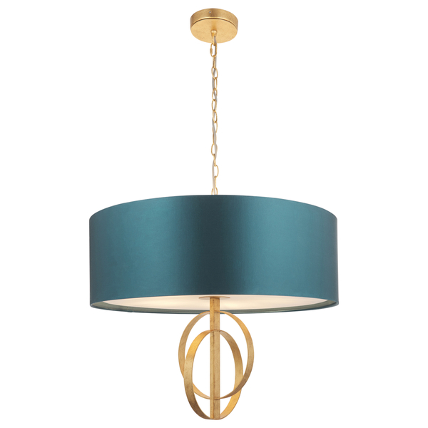Lampa wisząca nad stół L&-195219 Light& na łańcuchu morska złota