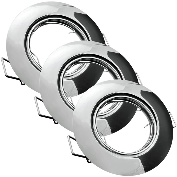 Zestaw 3 opraw ruchomych okrągłych Olin podtynkowych chrom