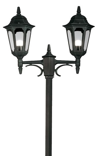 Podwójna latarnia zewnętrzna Parish PR8-BLACK Elstead czarna