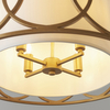 Okrągła lampa wisząca L&-191921 Light& abażurowa biała złota