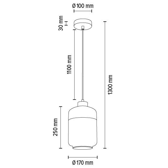 Skandynawska lampa wisząca AMARETTO 15790104 szklana przezroczysty czarny