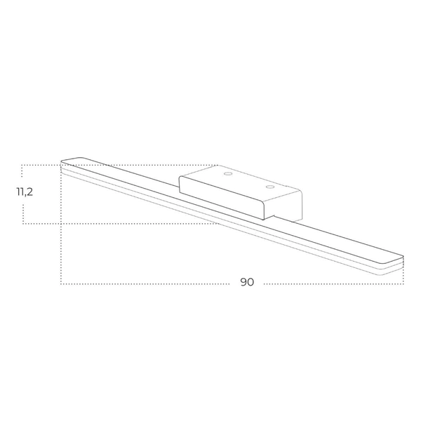 Kinkiet ścienny EPSILON AZ5694 Azzardo LED 27W 3000K listwa IP44 biała