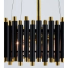 Nowoczesna lampa wisząca NARNI 6235/4 BL TR Elem czarny okrąg złoty