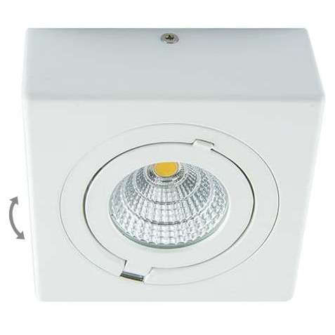 Oczko LAMPA natynkowa IGOR LED 9W 4000K 03128 Ideus metalowa OPRAWA sufitowa REFLEKTOREK regulowany biały