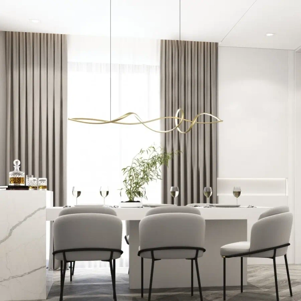 Wisząca lampa do salonu 23108 LED 27W 3000K metalowa złota