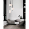 Kaskada lampa wisząca Marc LE42724 3-płomienna jadalniana czarna biała